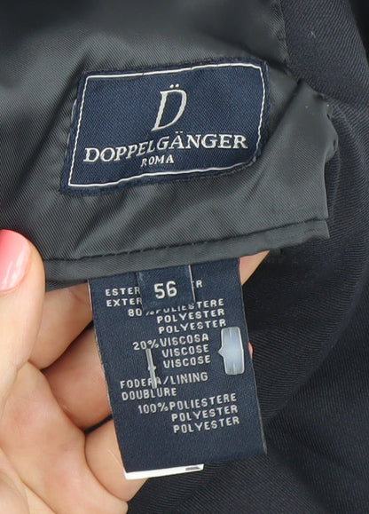 Doppelganger Roma Men’s Black Blazer Jacket 46 Chest 2 Button Formal