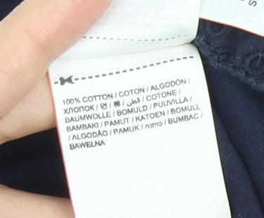 Superdry Women’s Blue Cotton Embroidered Shorts S Nautical Style