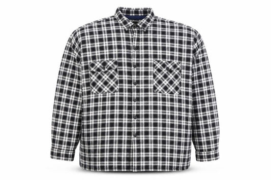 Essential Men’s Blue Check Flannel Jacket 2XL Button Down Lined