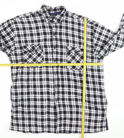 Essential Men’s Blue Check Flannel Jacket 2XL Button Down Lined