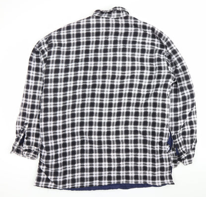 Essential Men’s Blue Check Flannel Jacket 2XL Button Down Lined