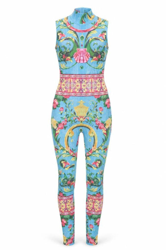 Fashion Nova Women’s XS Multicoloured Floral Mesh Catsuit Jumpsuit