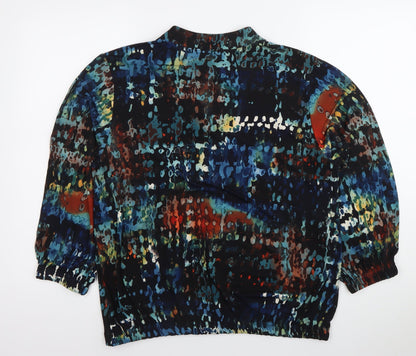 Bassini Womens Multicoloured Size 18 Tunic Blouse V-Neck 3/4 Sleeve