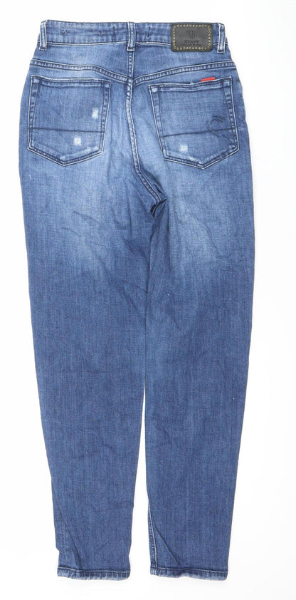 Staff Jeans & Co Womens Blue Skinny Slim Fit Distressed Jeans Size 24