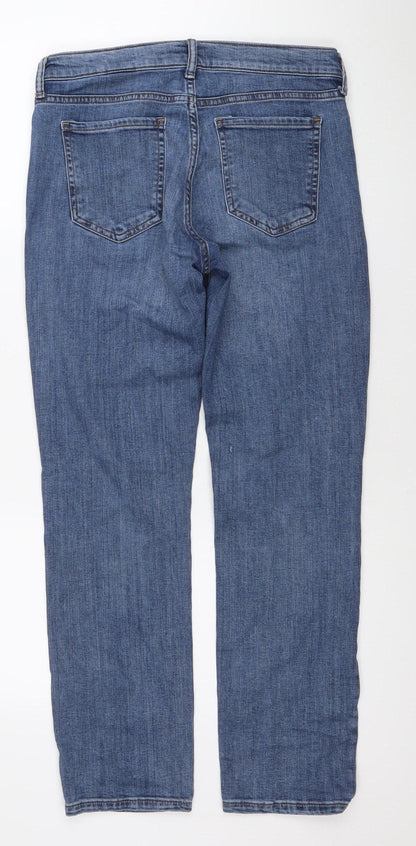 Banana Republic Womens Blue Straight Leg Jeans Size 29 Distressed