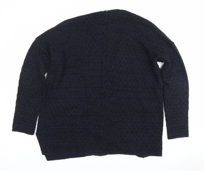 Bonobo Jeans Womens Black M Cardigan Chunky Knit Open Long Sleeve