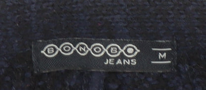 Bonobo Jeans Womens Black M Cardigan Chunky Knit Open Long Sleeve
