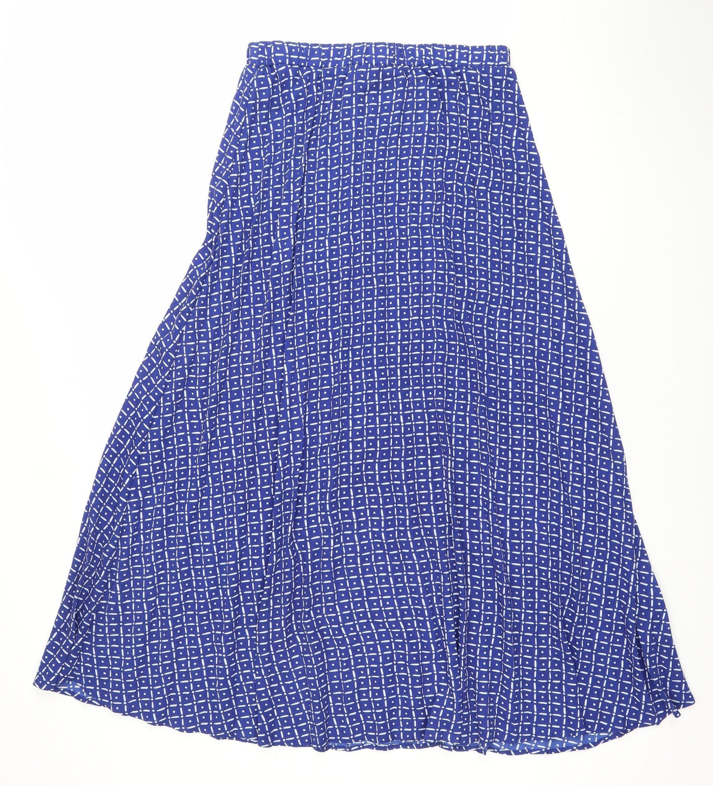Next Women’s Blue Geometric Pleated Polyester Skirt Size 8