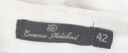 Comercio Abadland Womens White Lace Floral Skinny Jeans Size 14