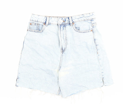 Denim Co. Womens Blue Size 8 High Rise Cut Off Denim Shorts