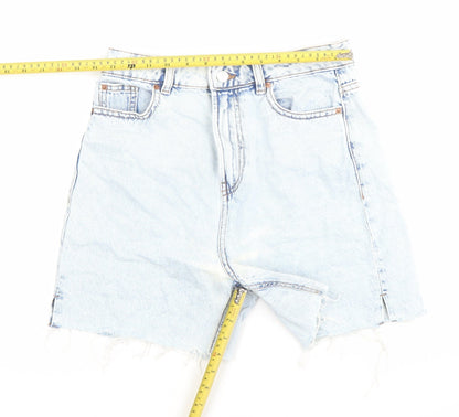 Denim Co. Womens Blue Size 8 High Rise Cut Off Denim Shorts