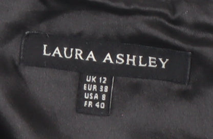 Laura Ashley Women’s Black Polka Dot Sleeveless Sheath Dress UK 12
