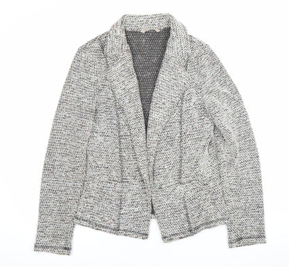 Marks and Spencer Womens Grey Bouclé Blazer Jacket Size 12