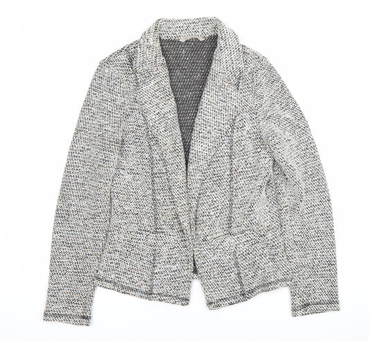 Marks and Spencer Womens Grey Bouclé Blazer Jacket Size 12