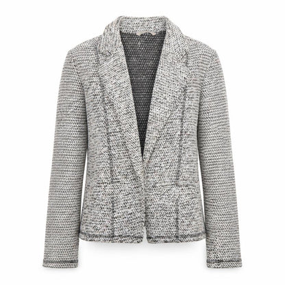 Marks and Spencer Womens Grey Bouclé Blazer Jacket Size 12