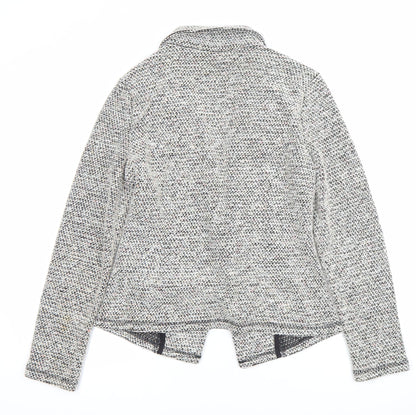 Marks and Spencer Womens Grey Bouclé Blazer Jacket Size 12