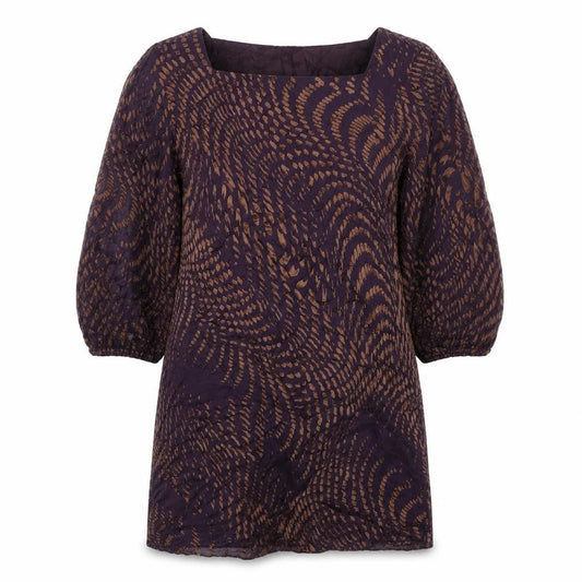 Fenn Wright Manson Women’s Purple Brown Silk Viscose Shift Dress Size 16