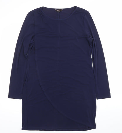 Frank Usher Women’s Blue Size 14 Sheath Knee Length Jersey Dress