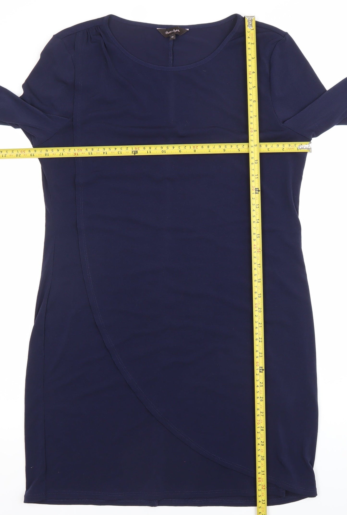 Frank Usher Women’s Blue Size 14 Sheath Knee Length Jersey Dress