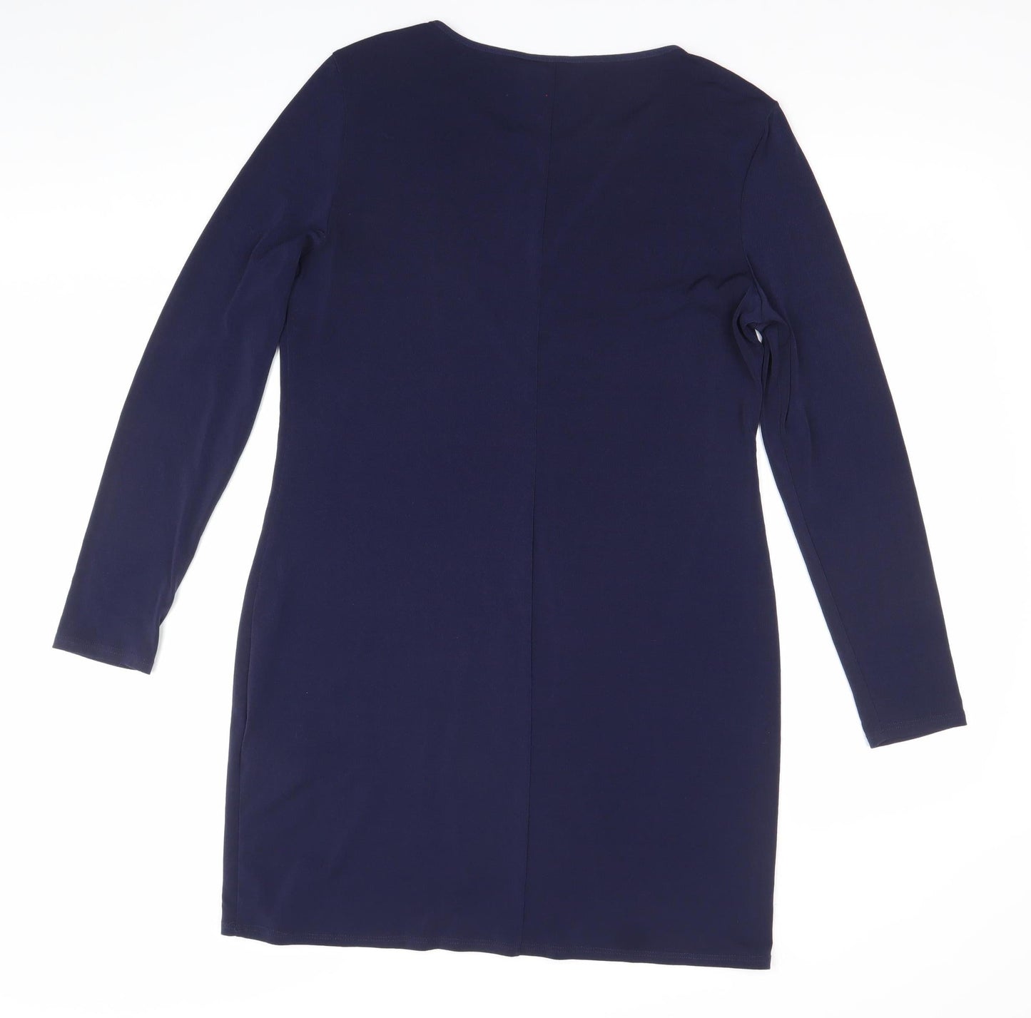 Frank Usher Women’s Blue Size 14 Sheath Knee Length Jersey Dress