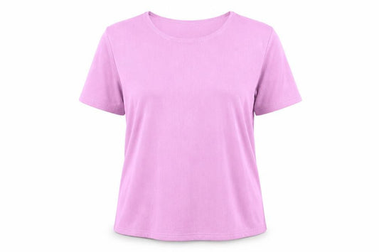 Damart Women’s Pink Short Sleeve Crew Neck Basic T-Shirt Size L