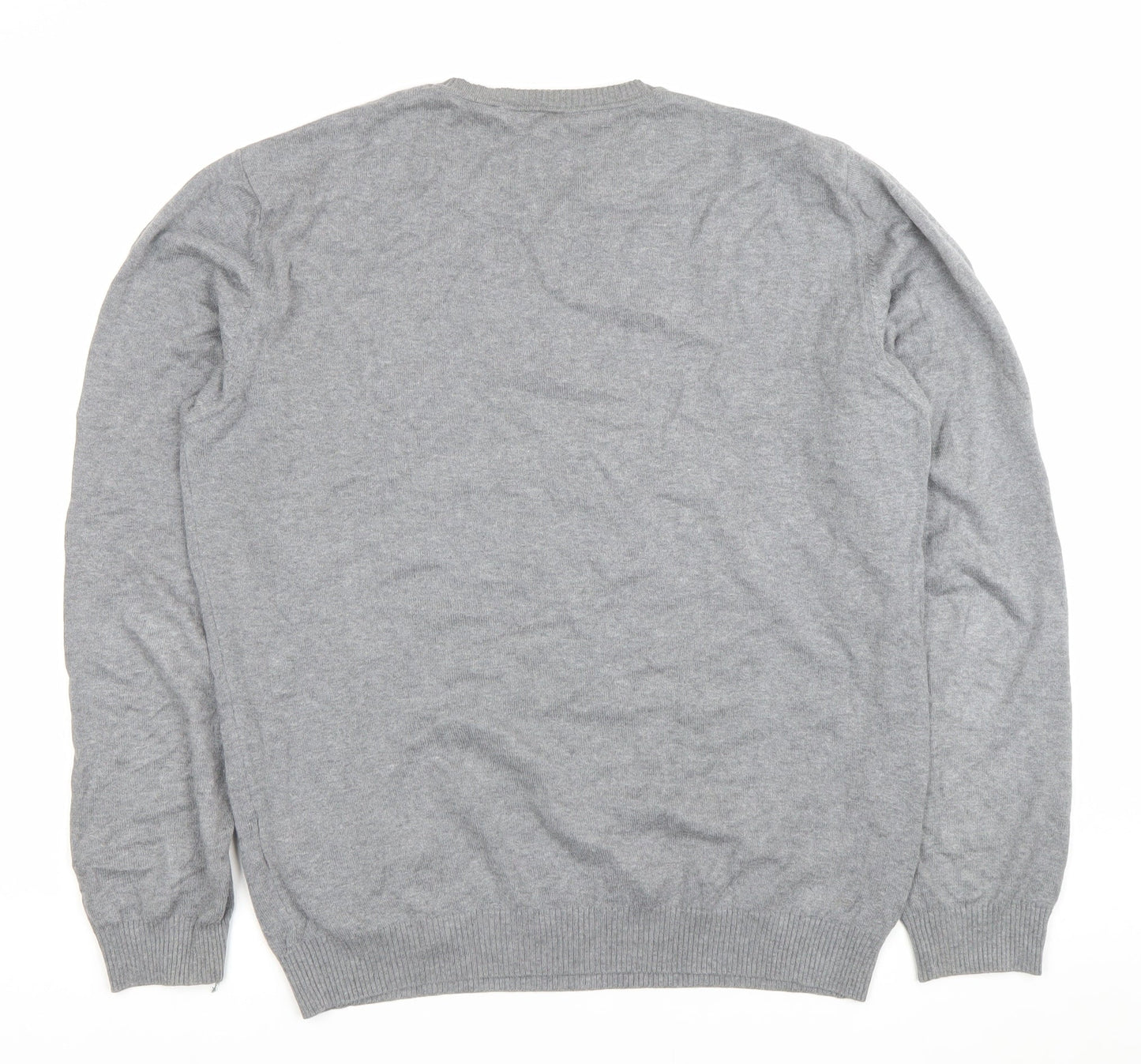 U.S. Polo Assn. Men’s Grey Cotton Crew Neck Pullover Jumper M