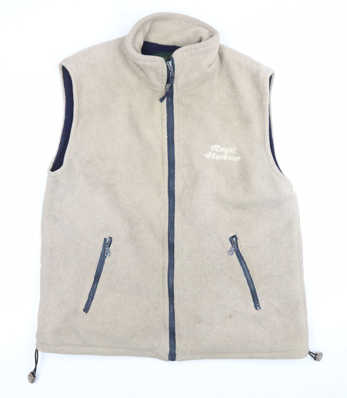 Royal Harbour Men’s Beige Fleece Waistcoat Bodywarmer Size S