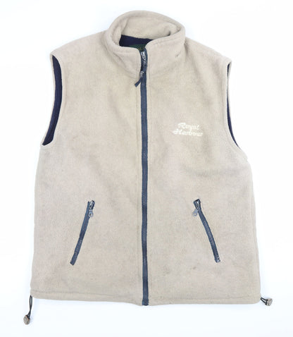 Royal Harbour Men’s Beige Fleece Waistcoat Bodywarmer Size S