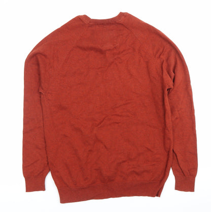 Superdry Mens Red Medium Crew Neck Cotton Pullover Jumper