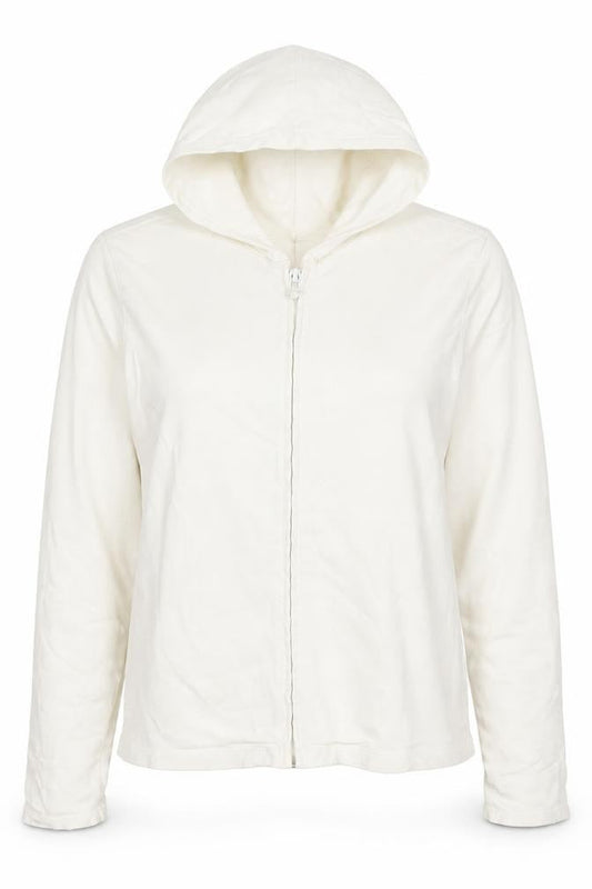 Gap Womens White 2XL Full Zip Hoodie Cotton Stretch Casual