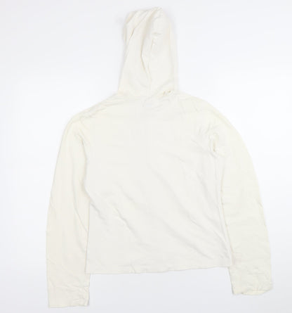 GAP Womens White 2XL Full Zip Hoodie Cotton Stretch Casual