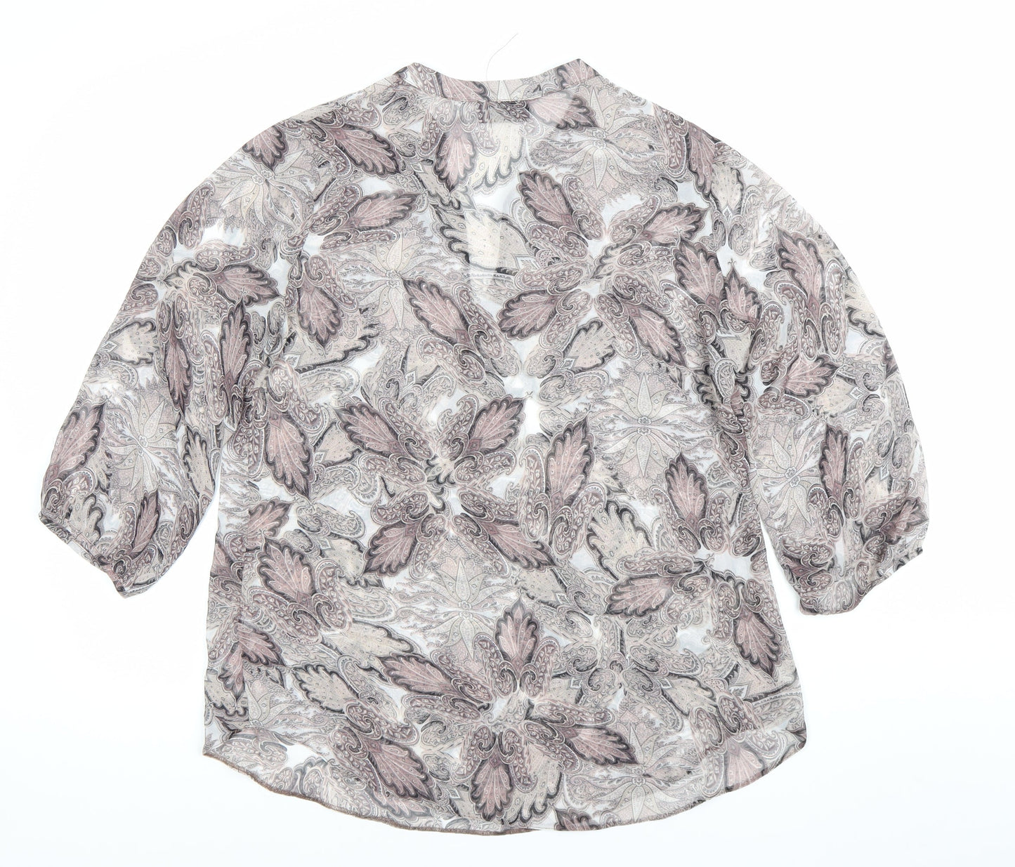 Wallis Women’s Multicoloured Paisley 3/4 Sleeve Blouse Size 14