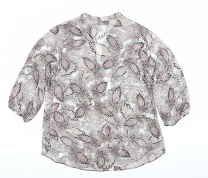 Wallis Women’s Multicoloured Paisley 3/4 Sleeve Blouse Size 14