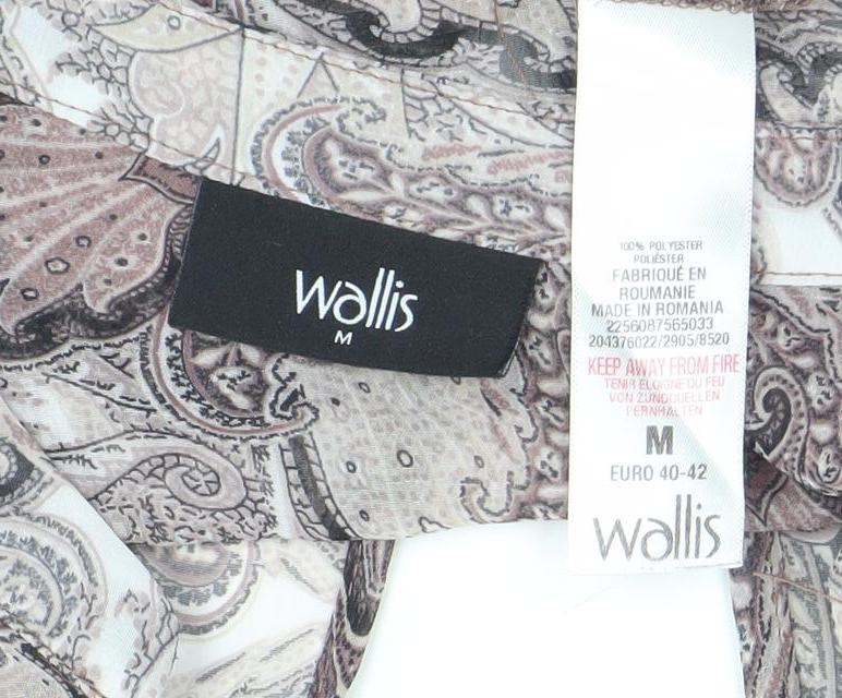 Wallis Women’s Multicoloured Paisley 3/4 Sleeve Blouse Size 14