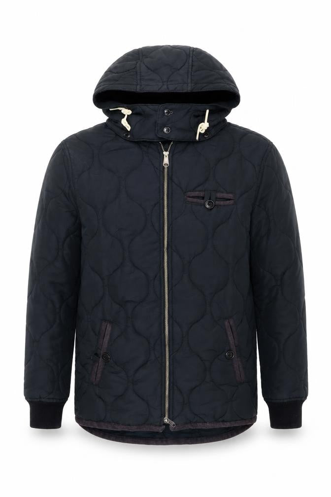 Mens UK Size M Lyle & Scott Black Quilted Coat