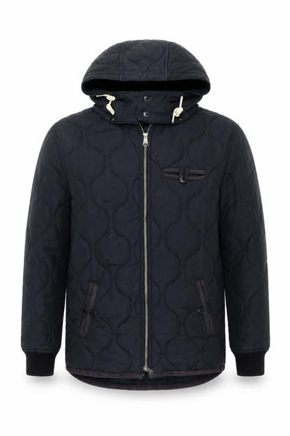 Mens UK Size M Lyle & Scott Black Quilted Coat