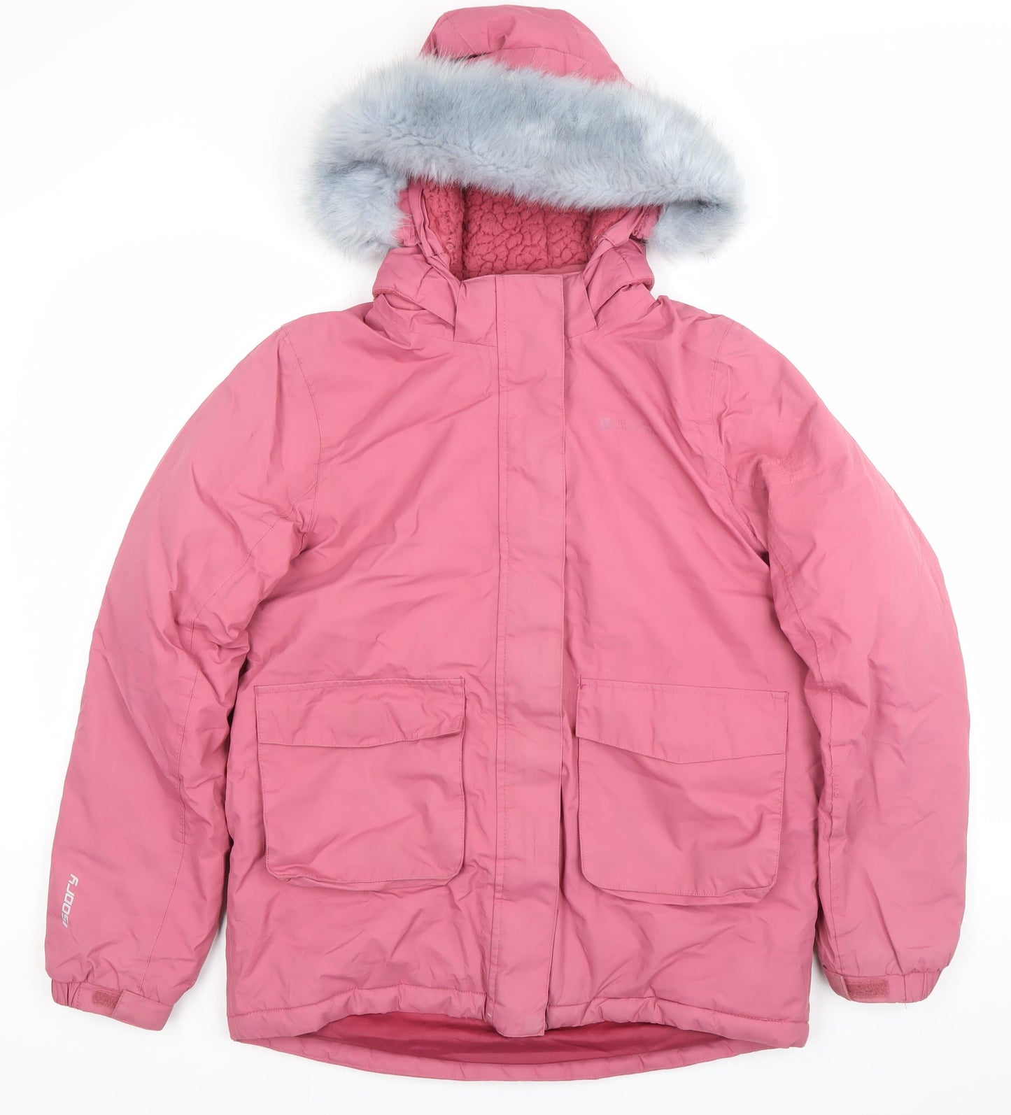 Mountain Warehouse Girls Pink Parka Coat 13 Years Waterproof Winter Hooded