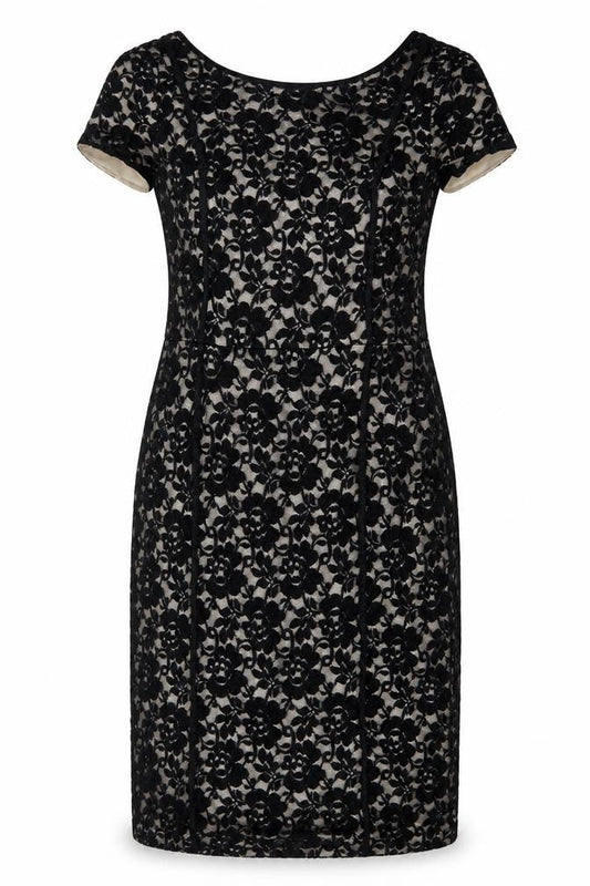 Laura Ashley Women’s Black Lace Sheath Dress UK 10 Formal Party Wedding
