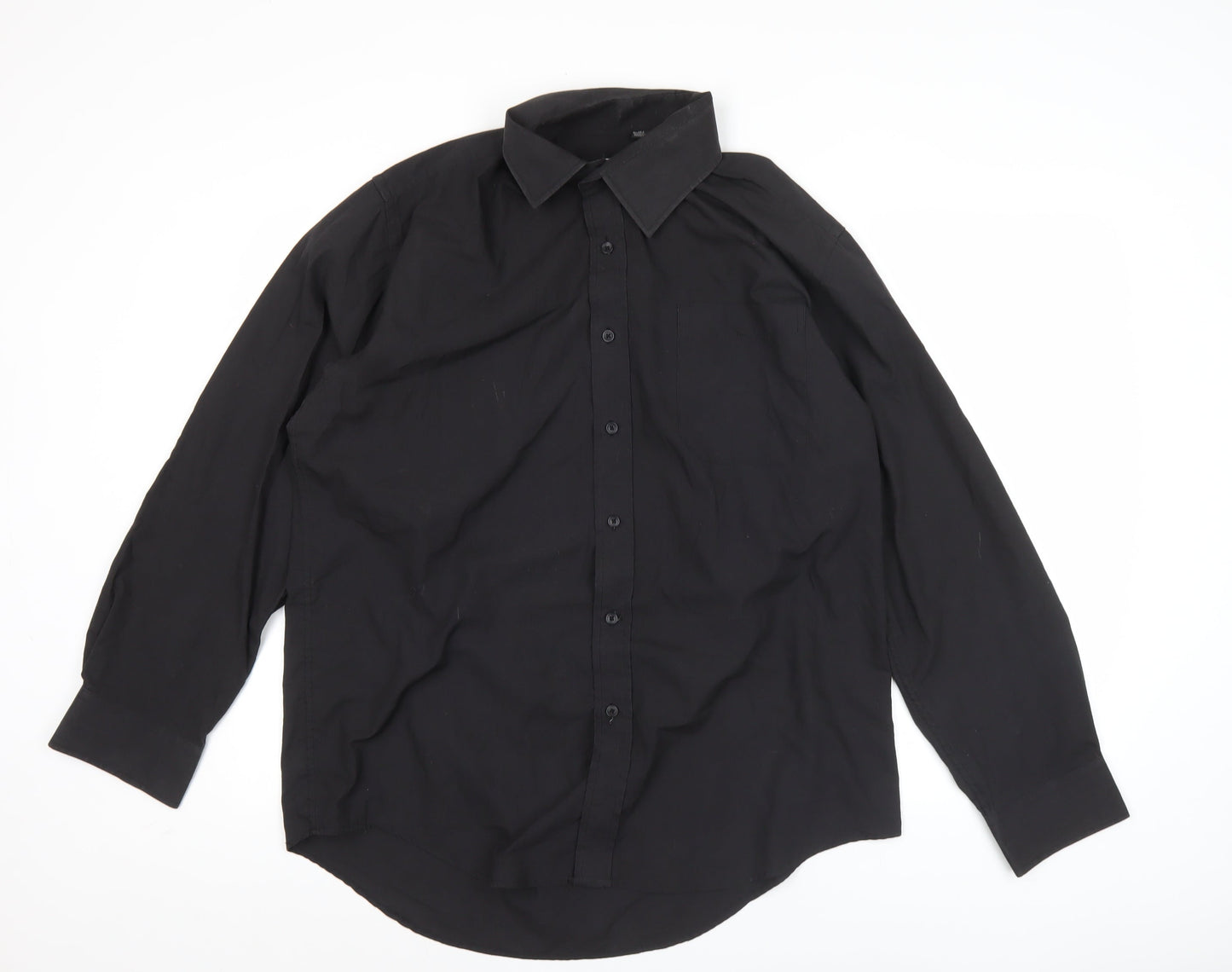 Hutson Harbour Men’s Black 16.5/42 Long Sleeve Button-Up Shirt