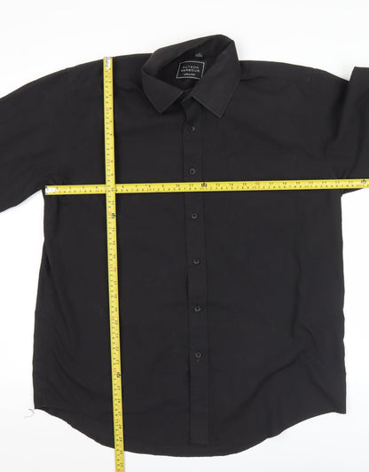 Hutson Harbour Men’s Black 16.5/42 Long Sleeve Button-Up Shirt