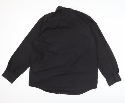 Hutson Harbour Men’s Black 16.5/42 Long Sleeve Button-Up Shirt