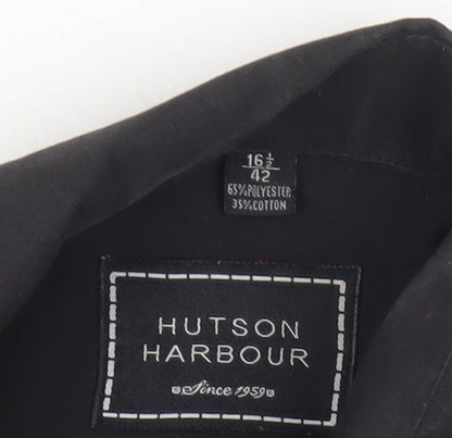 Hutson Harbour Men’s Black 16.5/42 Long Sleeve Button-Up Shirt