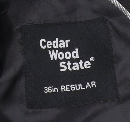 Cedar Wood State Men’s Black 36R Regular Fit Blazer Jacket