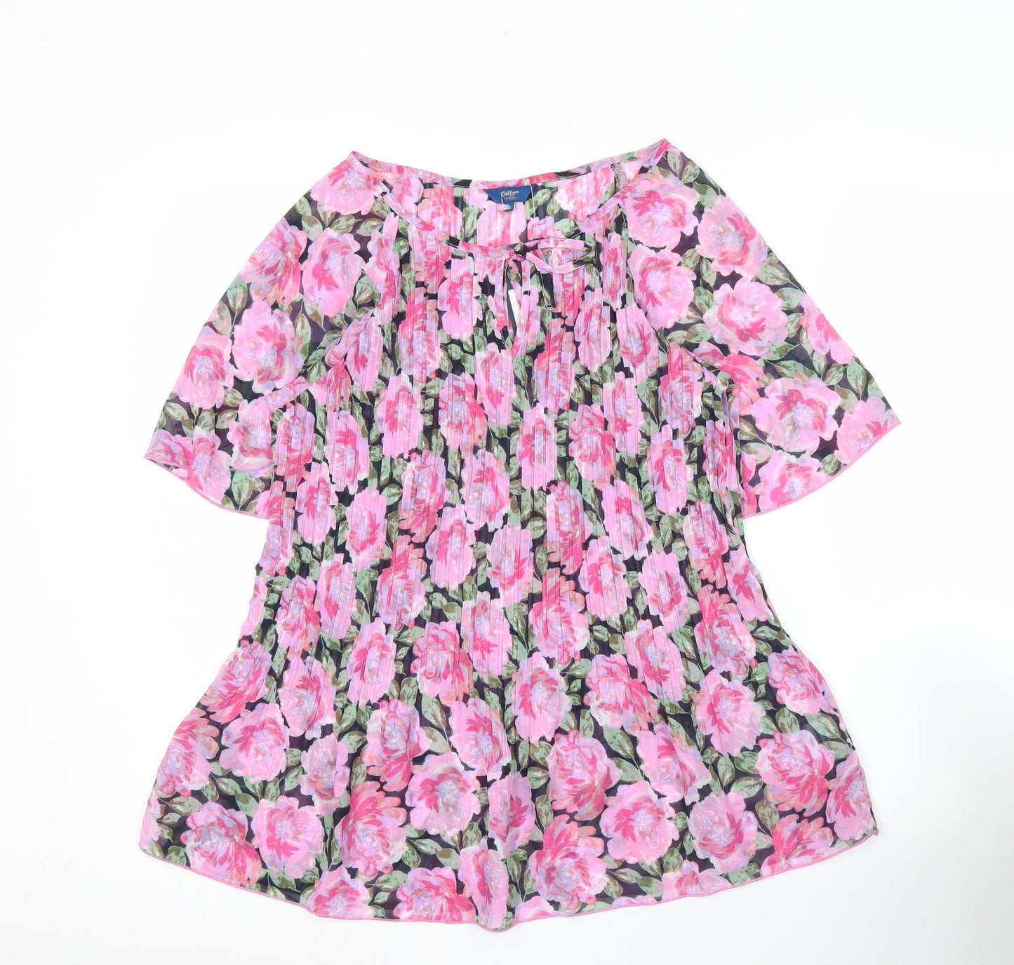 Cotton Traders Womens Multicoloured Floral Tunic Blouse Size 10