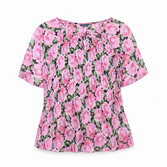 Cotton Traders Womens Multicoloured Floral Tunic Blouse Size 10