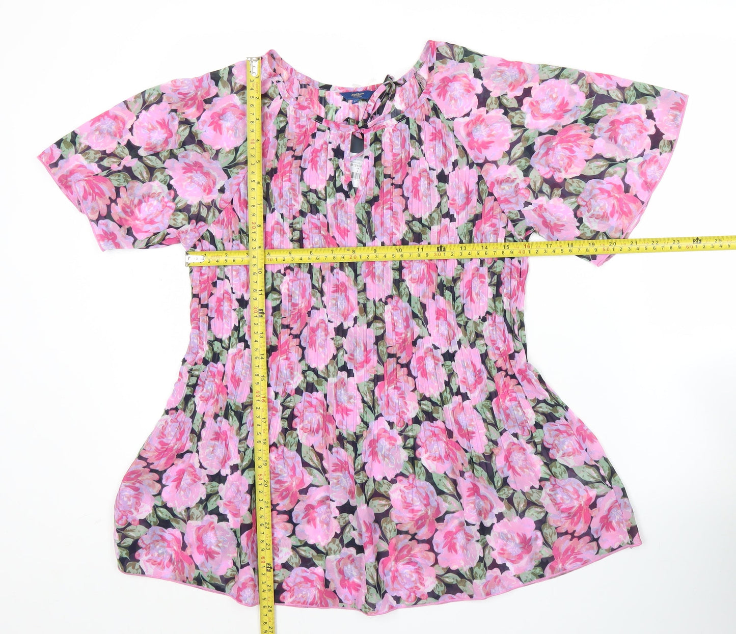 Cotton Traders Womens Multicoloured Floral Tunic Blouse Size 10