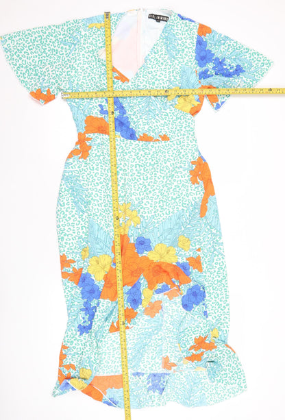 Girl In Mind Women’s Multicoloured Floral Bodycon Dress Size 10