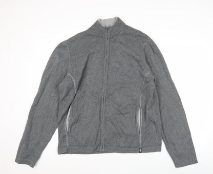 Marks and Spencer Men’s Grey XL 44-46" Cotton Zip Knit Jacket