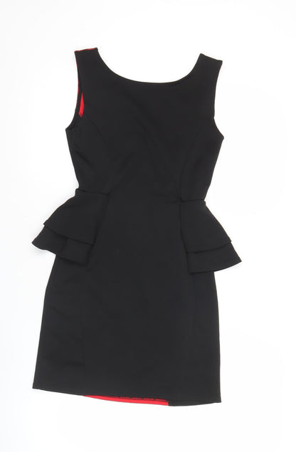 Quiz Women’s Red Black Bodycon Dress Size 10 Party Cocktail