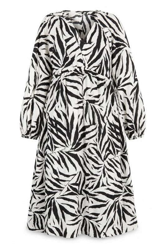 Marks and Spencer Women’s Black White Zebra Midi Shift Dress Size 12
